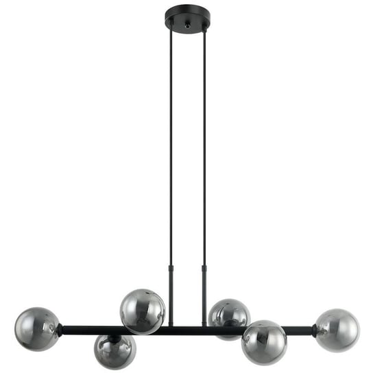 Modernistyczna LAMPA wisząca OLBIA PND-38679-6-BK+SG Italux szklany ZWIS kule balls do jadalni czarny ITALUX
