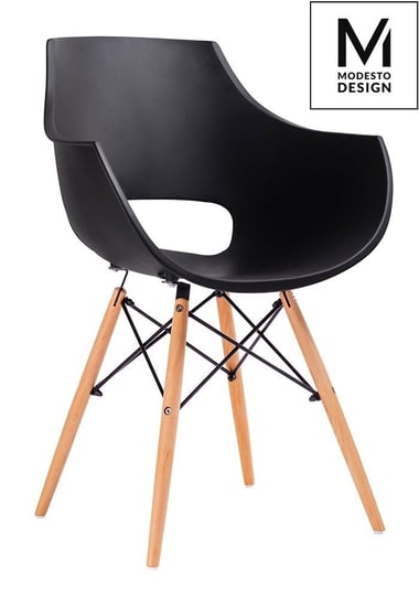 MODESTO fotel FORO czarny - podstawa bukowa Modesto Design