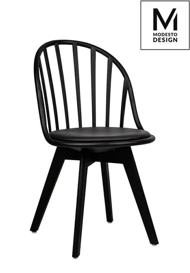 MODESTO krzesło ALBERT czarne - polipropylen, ekoskóra Modesto Design