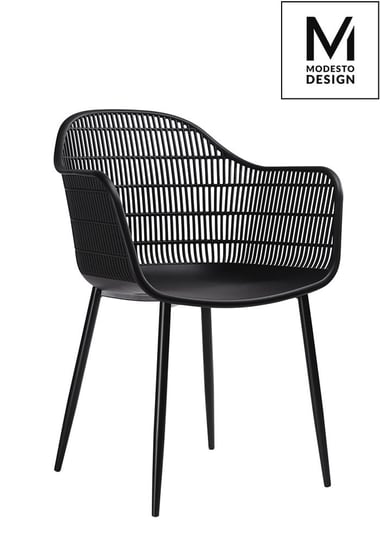 MODESTO krzesło BASKET ARM czarne - polipropylen Modesto Design