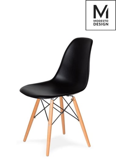 MODESTO krzesło DSW czarne - podstawa bukowa Modesto Design