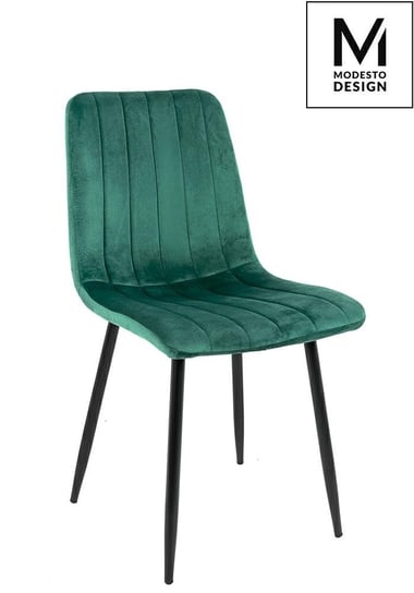 MODESTO krzesło LARA zielone - welur, metal Modesto Design