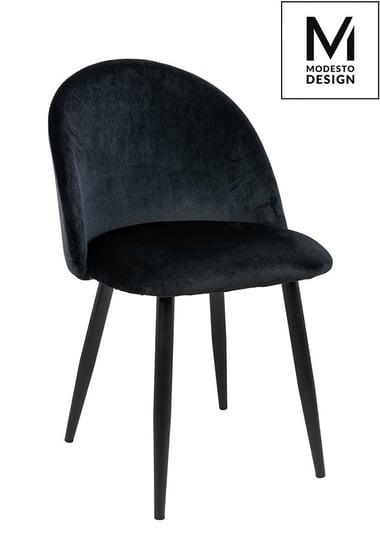 MODESTO krzesło NICOLE czarne - welur, metal Modesto Design