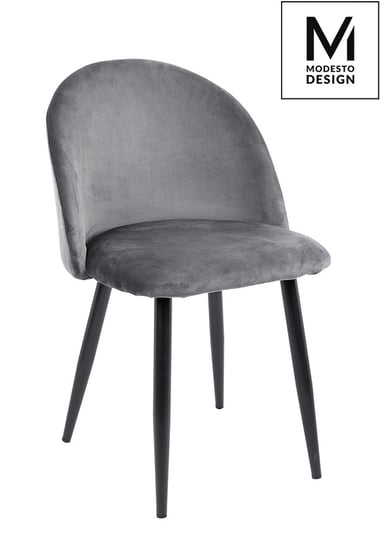 MODESTO krzesło NICOLE szare - welur, metal Modesto Design