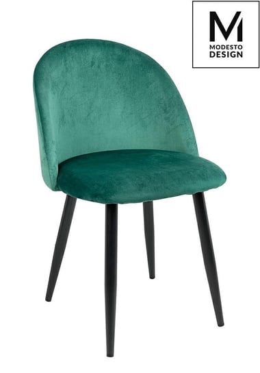 MODESTO krzesło NICOLE zielone - welur, metal Modesto Design