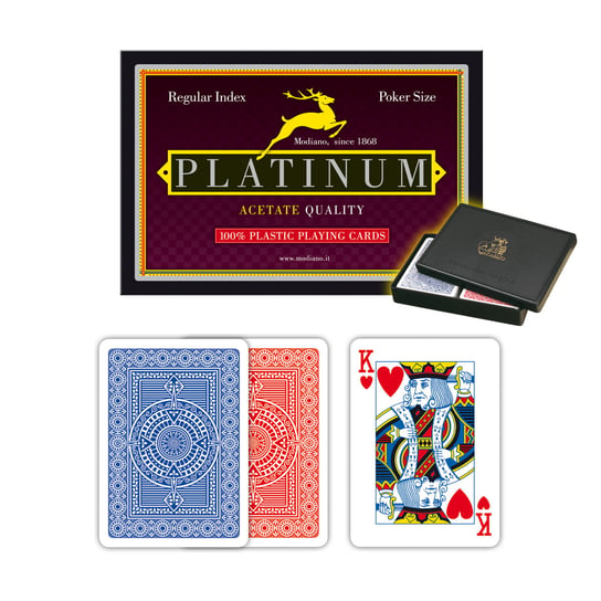 Modiano, karty Platinum Regular Index Poker Size X2 Modiano