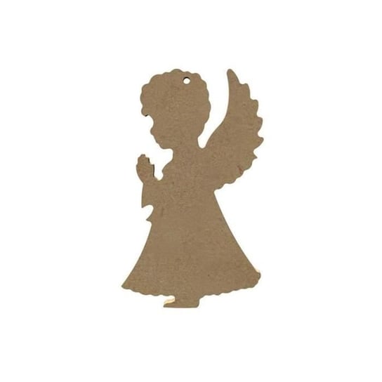 Modlący się aniołek z drewna MDF do dekoracji - 15 x 9 cm Inna marka