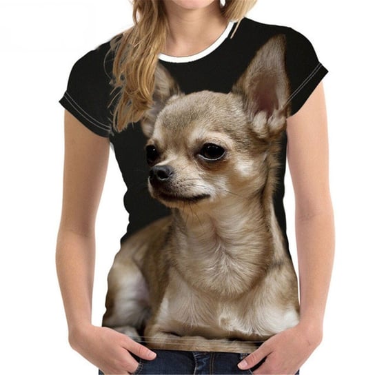 Modna koszulka damska 3D  t-shirt z pieskiem chichuaua XXXL Inny producent