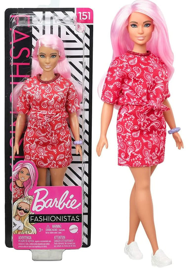 Modna Lalka Barbie Fashionistas - różowe włosy Mattel