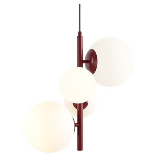 Modna lampa wisząca Bloom 1091L15 ball do salonu czerwona Aldex