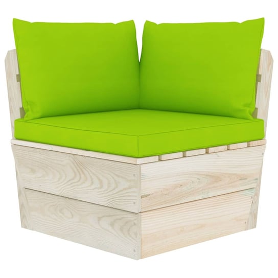 Modna sofa narożna z paletami i poduszkami, 60x60x / AAALOE Inna marka