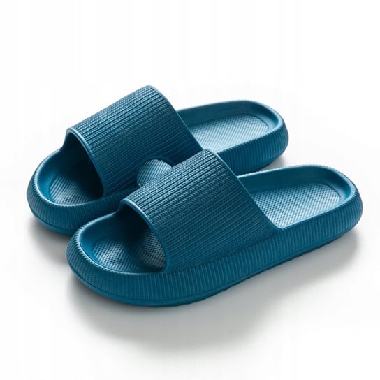 MODNE KLAPKI DAMSKIE NA BASEN PLAŻĘ PIANKOWE LEKKIE KAPCIE BUTY 42/43 KOLOR NIEBIESKI SNM