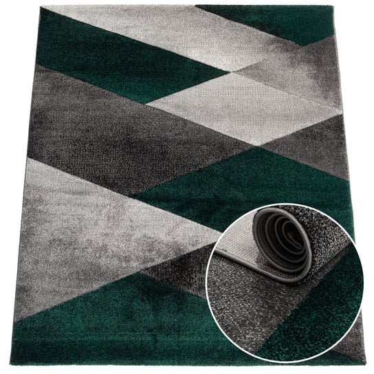 Modny dywan z włosiem wzór Geometria, 120x160 MD
