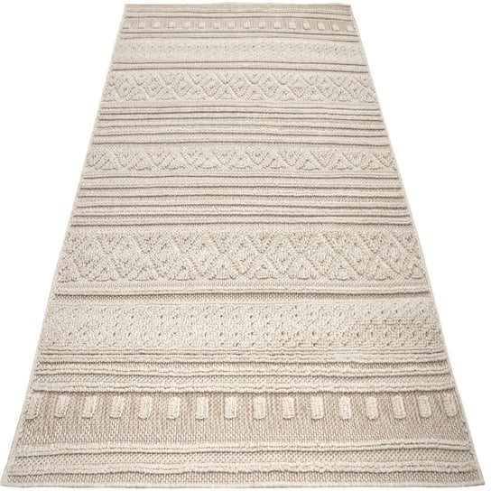 Modny dywanik płasko tkany beżowy dywanik 60x100 NOWOCZESNY WZÓR costa Inna marka