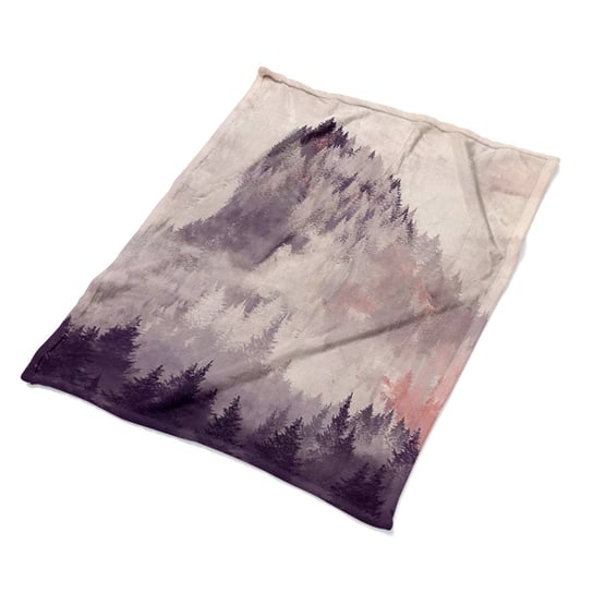 Modny koce na łóżko Góra w lesie tkanina ze wzorem, Fabricsy Fabricsy