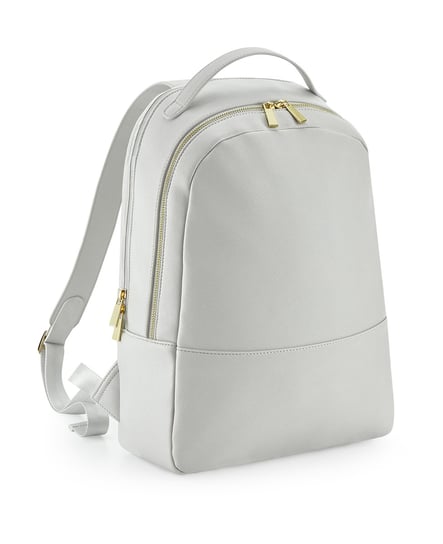 Modny Plecak Boutique Skóra Syntetyczna Na Laptopa Do 14" Bagbase Soft Grey BagBase