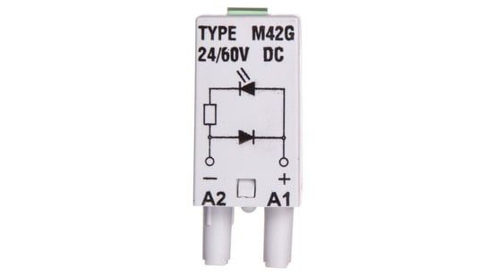 Moduł sygnalizacyjny LD (diody: LED zielony + D) 24-60V DC M42G szary 854843 RELPOL
