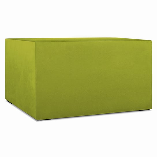 Moduł: tapicerowana otomana LEON w kolorze zielonym z metalowymi łącznikami – segment do zestawu mebli modułowych POSTERGALERIA