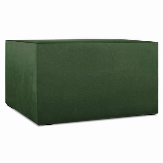 Moduł: tapicerowana pufa LEON w kolorze zielonym z metalowymi łącznikami – segment do zestawu mebli modułowych POSTERGALERIA
