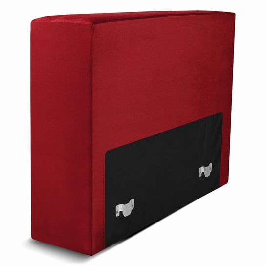 Moduł: tapicerowane oparcie 70 LEON w kolorze czerwonym z metalowymi łącznikami – segment do zestawu mebli modułowych POSTERGALERIA