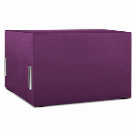 Moduł: tapicerowane siedzisko 70 LEON w kolorze fioletowym z metalowymi łącznikami – segment do zestawu mebli modułowych POSTERGALERIA