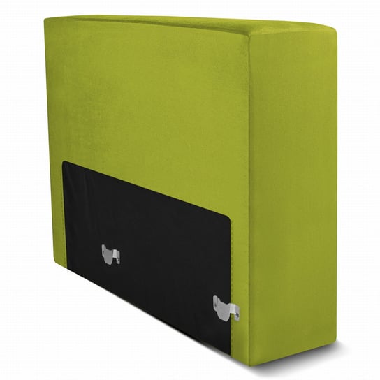 Moduł: tapicerowany podłokietnik LEON w kolorze zielonym z metalowymi łącznikami – segment do zestawu mebli modułowych POSTERGALERIA