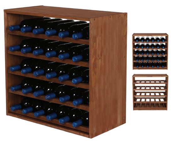Modułowy stojak na Wino RW61(5 Leżni Prostych) Brązowy / Wamar-Sosenka Inna marka