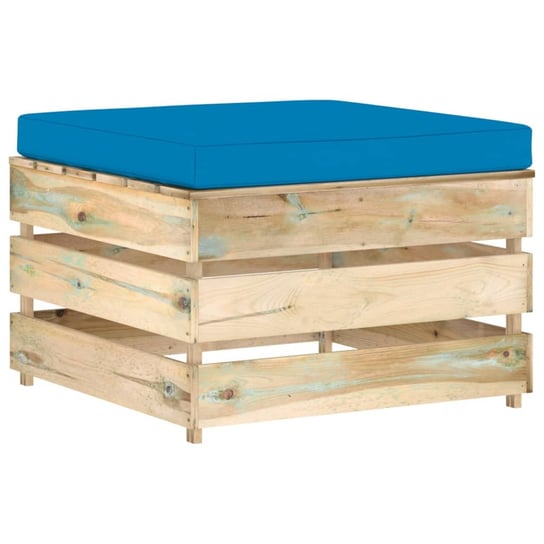 Modułowy stołek z poduszką, impregnowane na zielono drewno vidaXL
