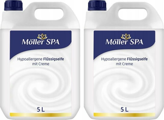 Möller, Niemieckie mydło w płynie hipoalergiczne wydajne, 2x5L= 10L Möller