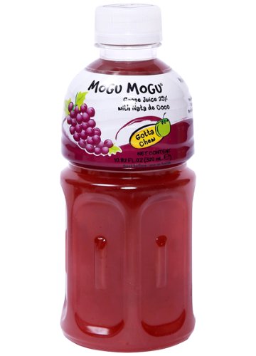 Mogu Mogu, napój o smaku winogrono z dodatkiem galaretki Nata de Coco, 320ml Sappe