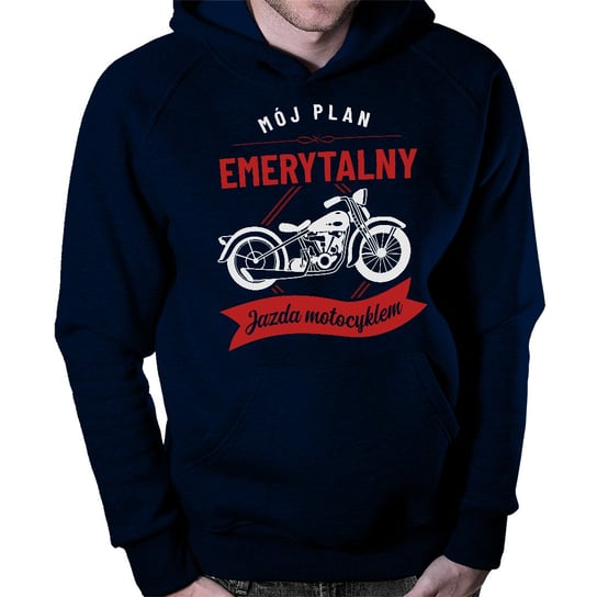 Mój plan emerytalny: jazda motocyklem - męska bluza na prezent dla emeryta Koszulkowy
