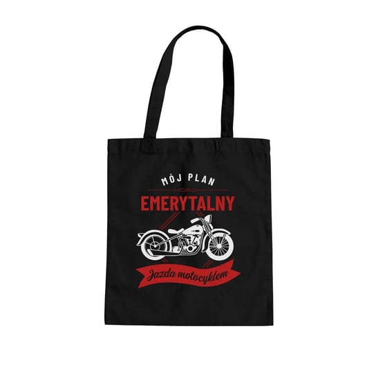 Mój plan emerytalny: jazda motocyklem - torba na prezent dla emeryta Koszulkowy