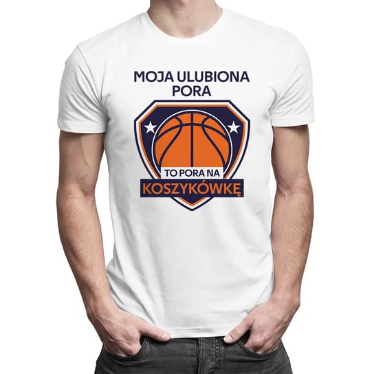 Moja ulubiona pora to: pora na koszykówkę - męska koszulka na prezent Koszulkowy
