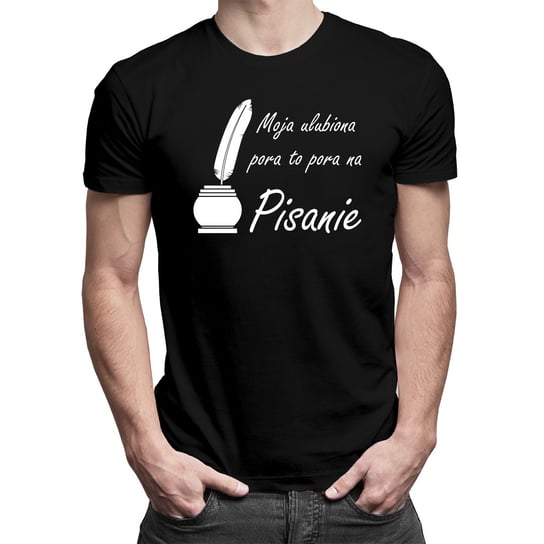 Moja ulubiona pora to: pora na pisanie - męska koszulka na prezent dla pisarza Koszulkowy