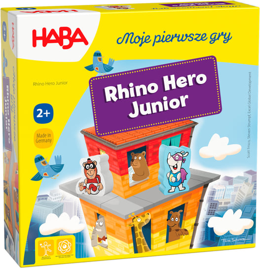 Moje pierwsze gry - Rhino Hero Junior, gra rodzinna, Haba Haba