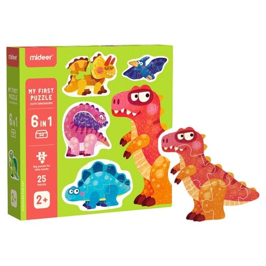 Moje pierwsze puzzle - Dinozaury (25 elementów) Midder