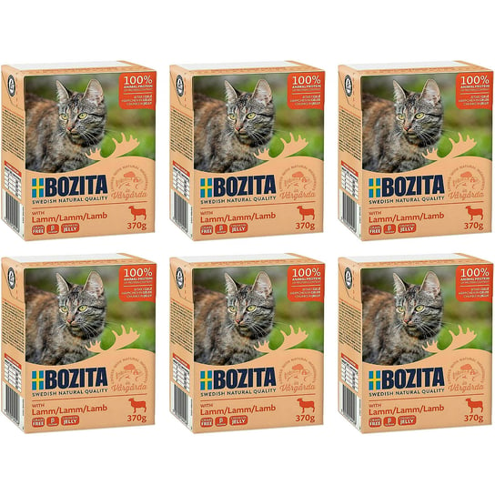 Mokra karma dla kota Bozita kawałki w galaretce z jagnięciną 6 x 370 g Bozita