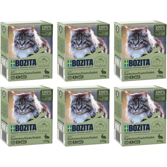 Mokra karma dla kota Bozita kawałki w galaretce z królikiem 6 x 370 g Bozita