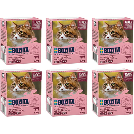 Mokra karma dla kota Bozita kawałki w galaretce z siekaną wołowiną 6 x 370 g Bozita