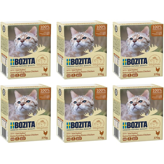 Mokra karma dla kota Bozita kawałki w galaretce z siekanym kurczakiem 6 x 370 g Bozita