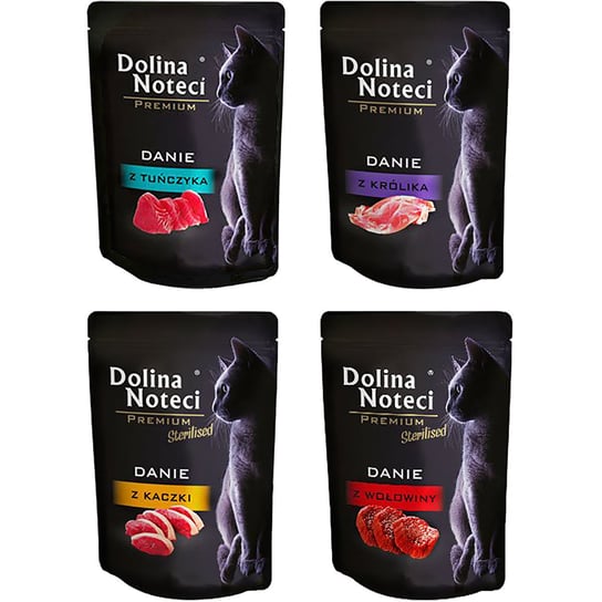 Mokra karma dla kota  Dolina Noteci Premium MIX królik, Tuńczyk, kaczka, Wołowina 80 x 85 g Dolina Noteci