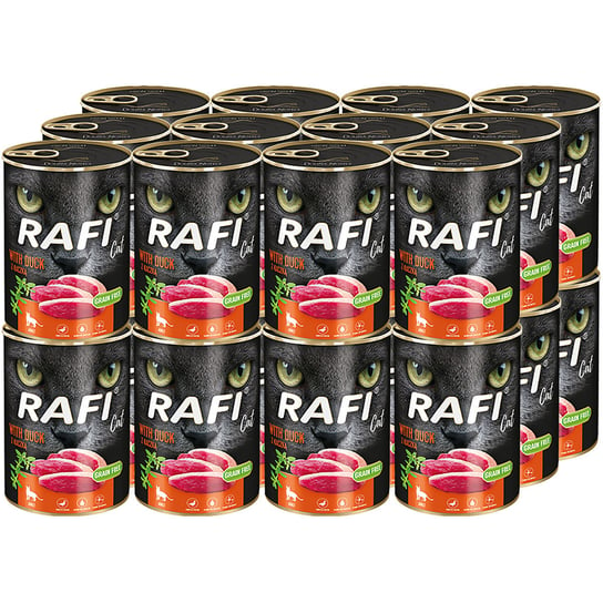Mokra karma dla kota RAFI z kaczką puszki 24 x 400 g Rafi