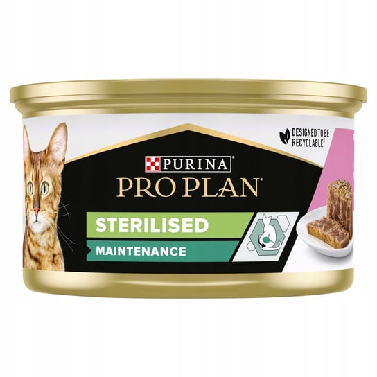 Mokra karma dla kota Sterilised Wilgotny pasztet  łosoś i tuńczyk 85g Purina Pro Plan