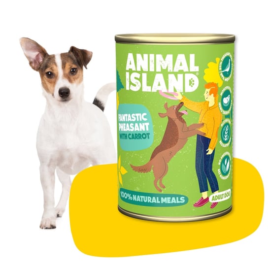 Mokra karma dla Psa bażant z marchewką 400g Animal Island Animal Island