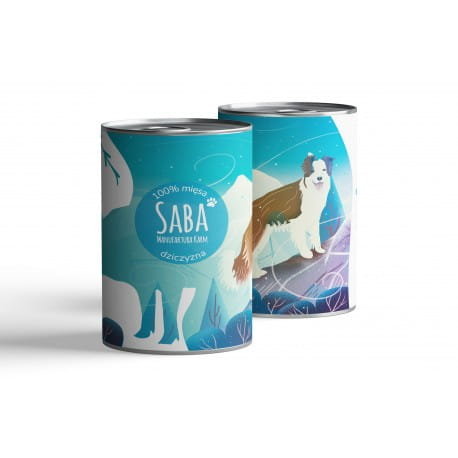 Mokra karma dla psa  -  dziczyzna (100%) SABA 410g SABA