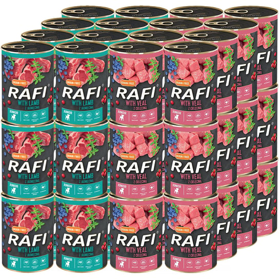 Mokra karma dla psa RAFI JUNIOR mix smaków 48 x 400 g Rafi