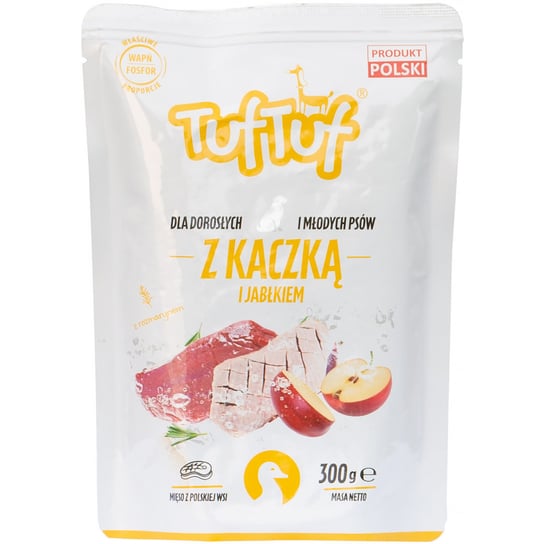 Mokra karma dla psa TUF TUF mielonka kaczka z jabłkiem zestaw 10 x 300 g Tuf Tuf