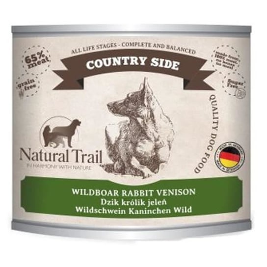 Mokra karma z dzikiem, królikiem i jeleniem NATURAL TRAIL Country Side, 200 g Natural Trail