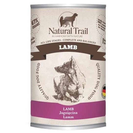 Mokra karma z jagnieciną NATURAL TRAIL Lamb, 400 g Natural Trail