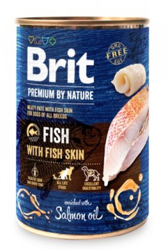 Mokra karma z rybą BRIT Premium By Nature, 400 g Brit